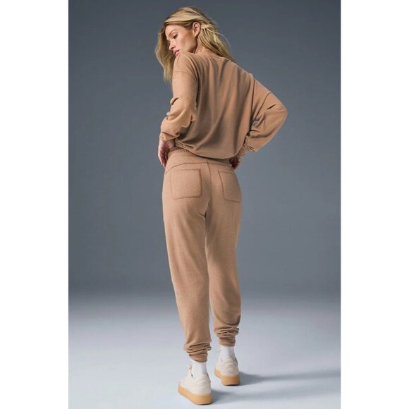 ALO Yoga Soho Sweatpants in Toasted Almond - Picture 4 of 6